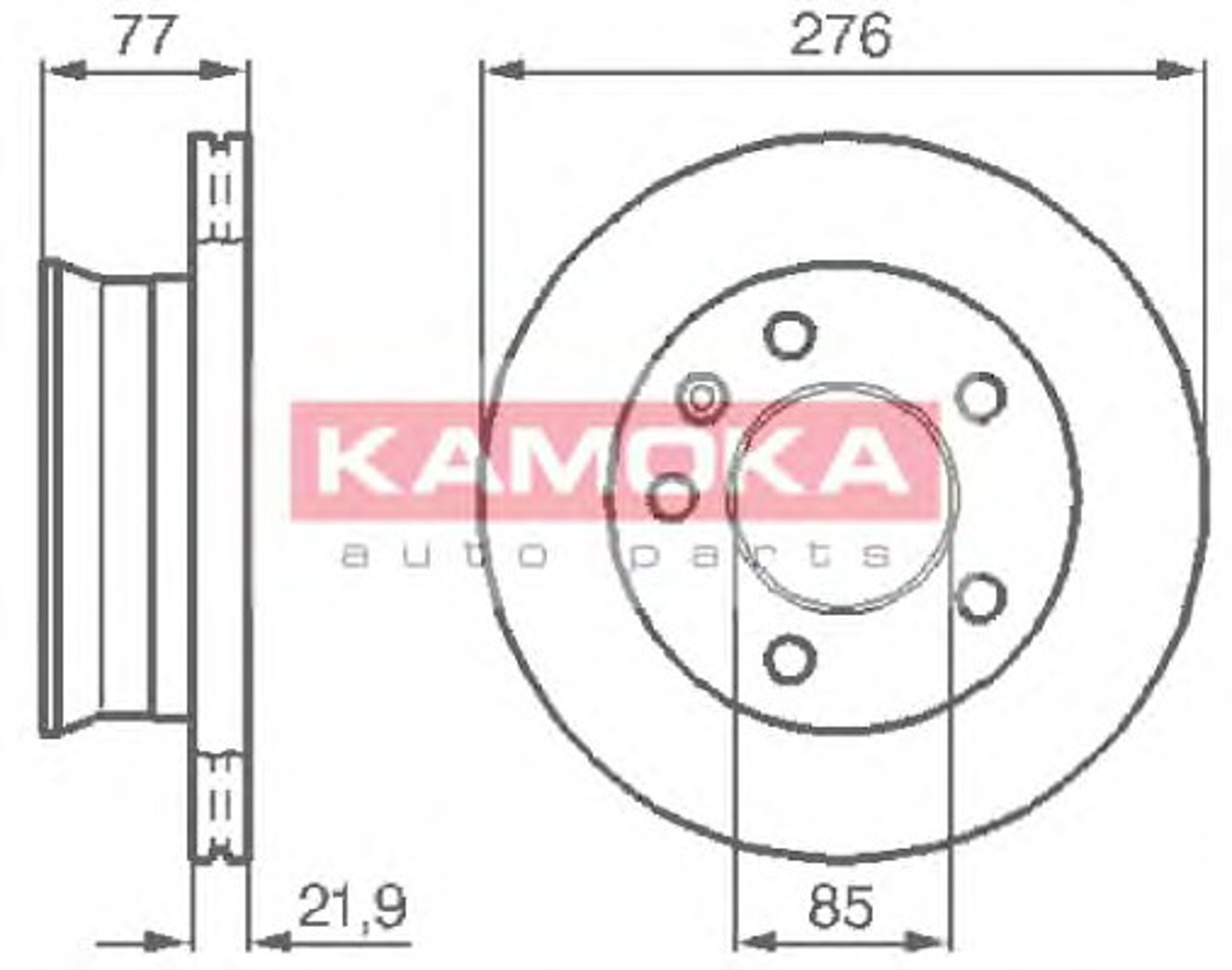 Диск тормозной KAMOKA 103306