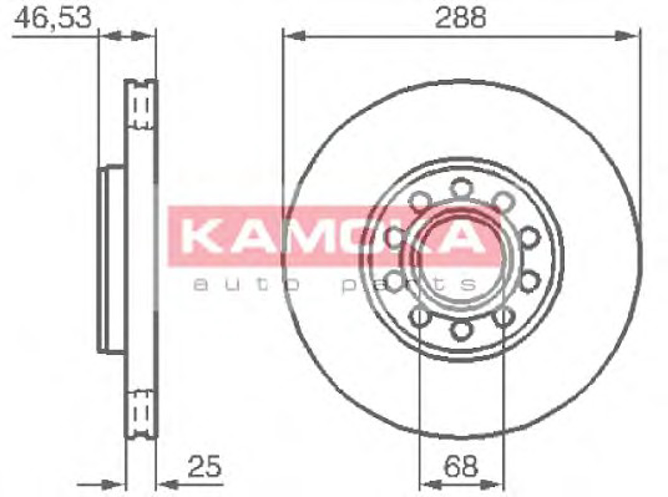 Диск тормозной KAMOKA 1033354