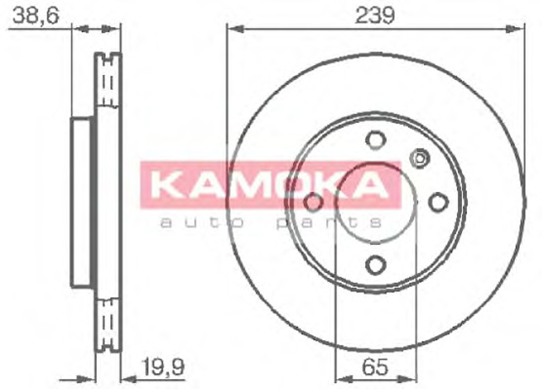 Диск тормозной KAMOKA 103350