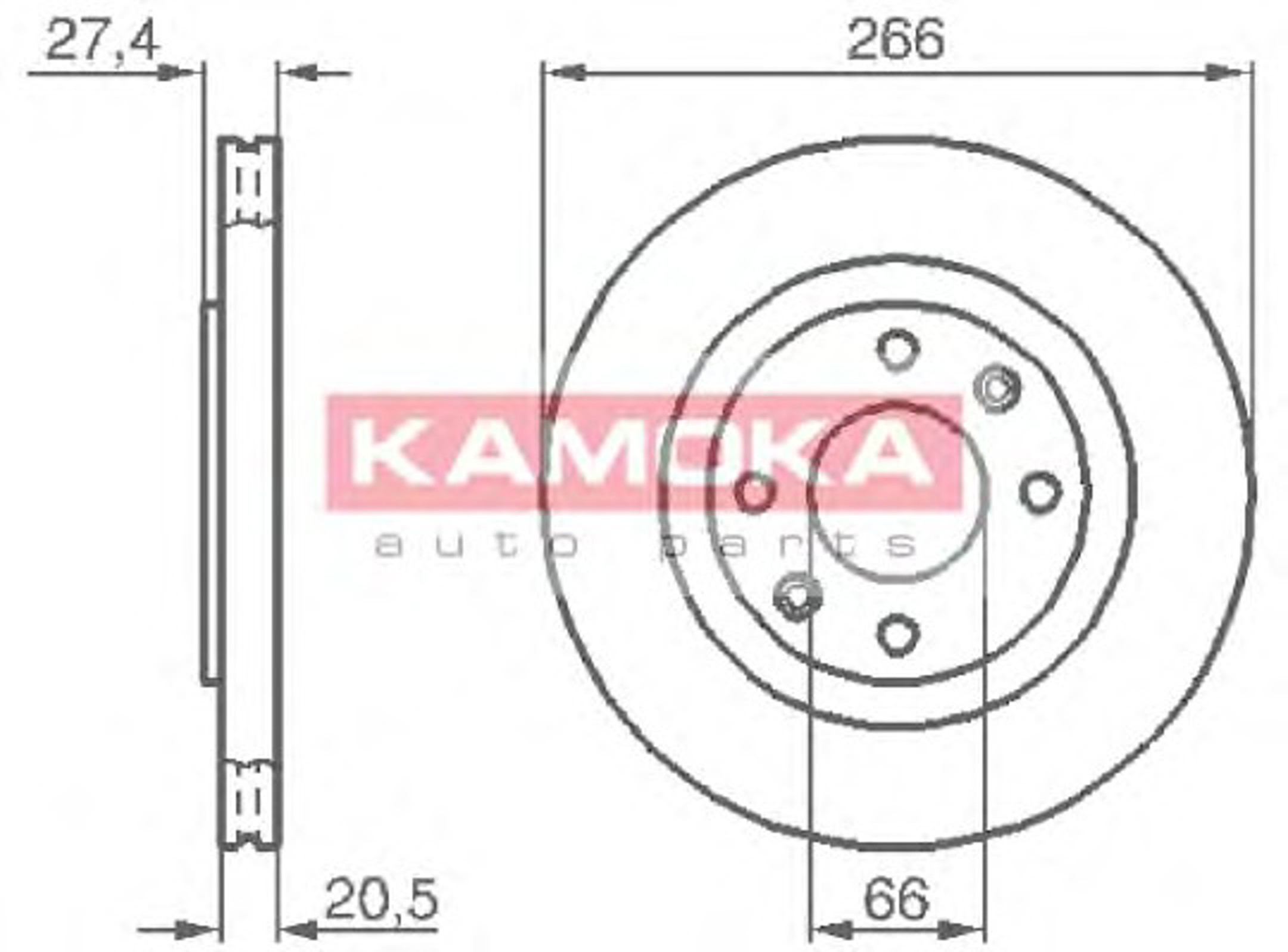 Диск тормозной KAMOKA 103384
