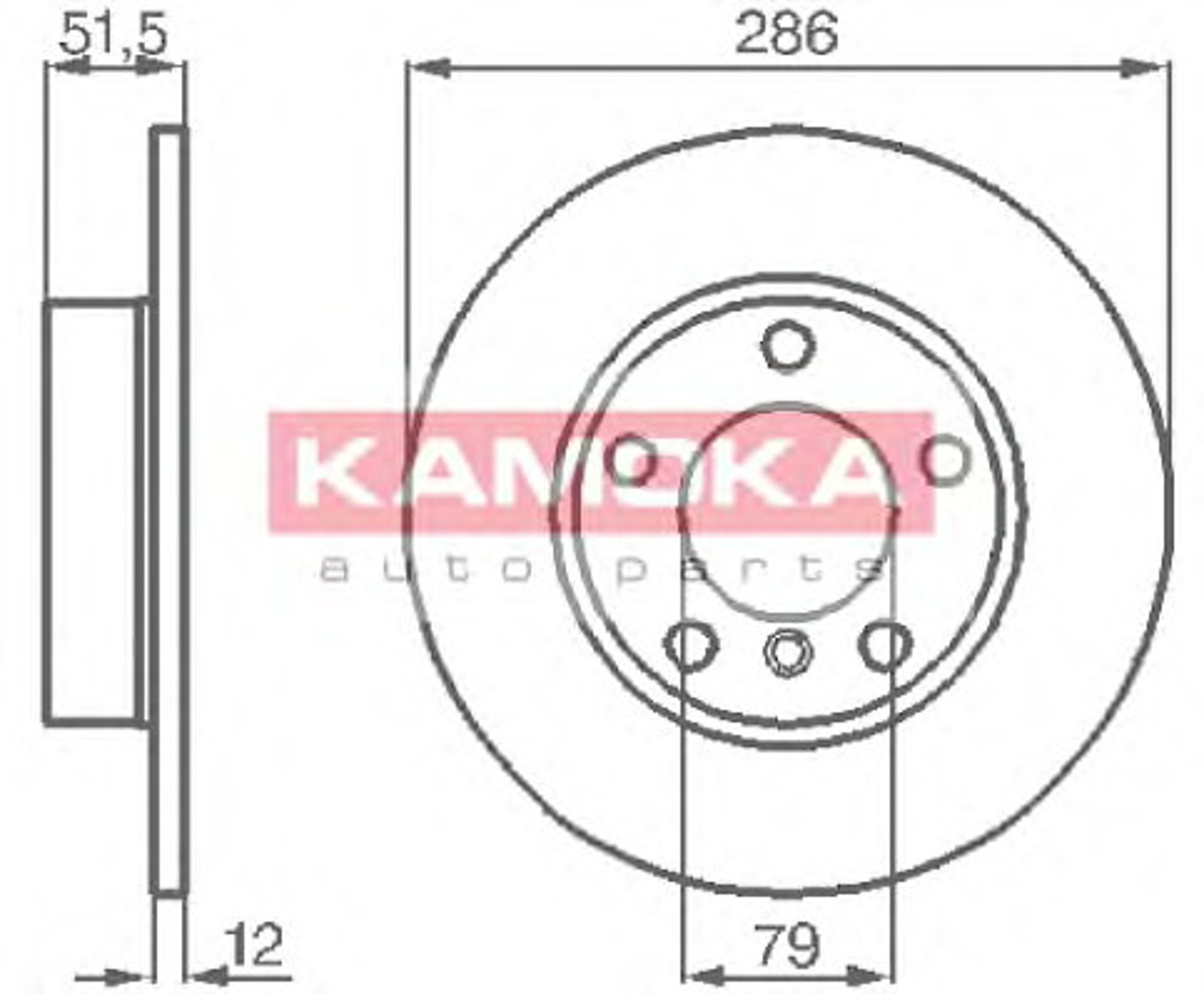 Диск тормозной KAMOKA 103496