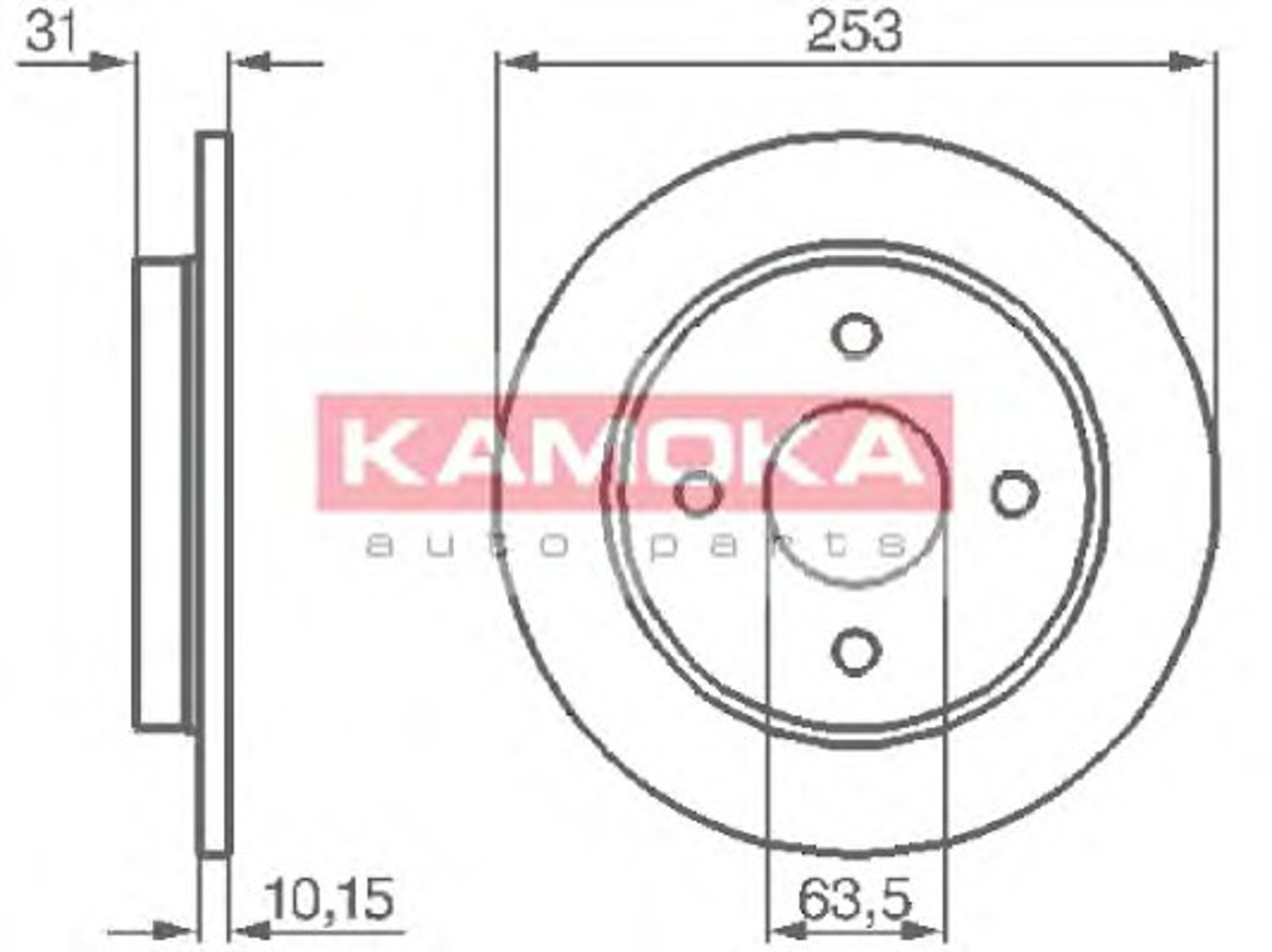 Диск тормозной KAMOKA 103562