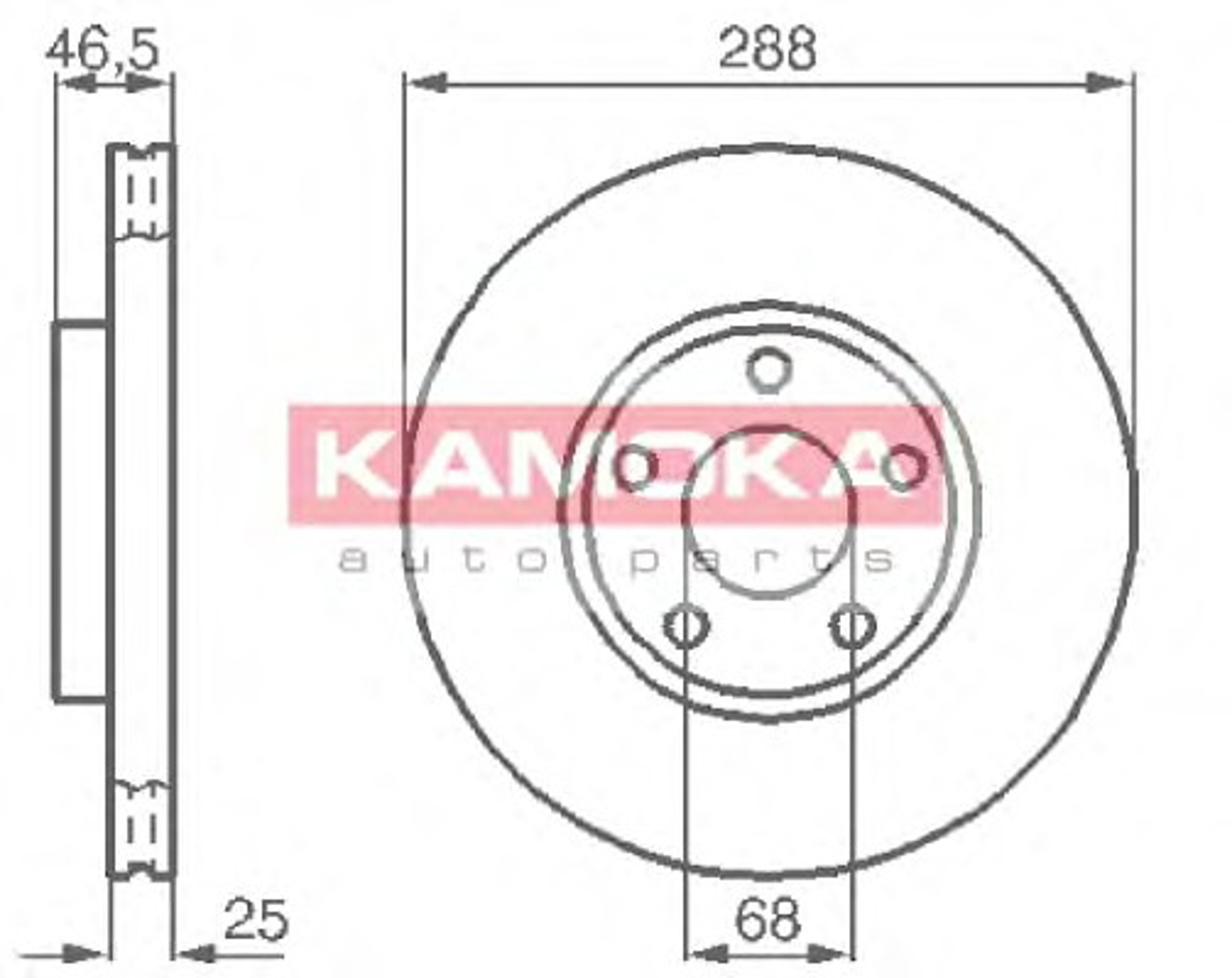 Диск тормозной KAMOKA 103640