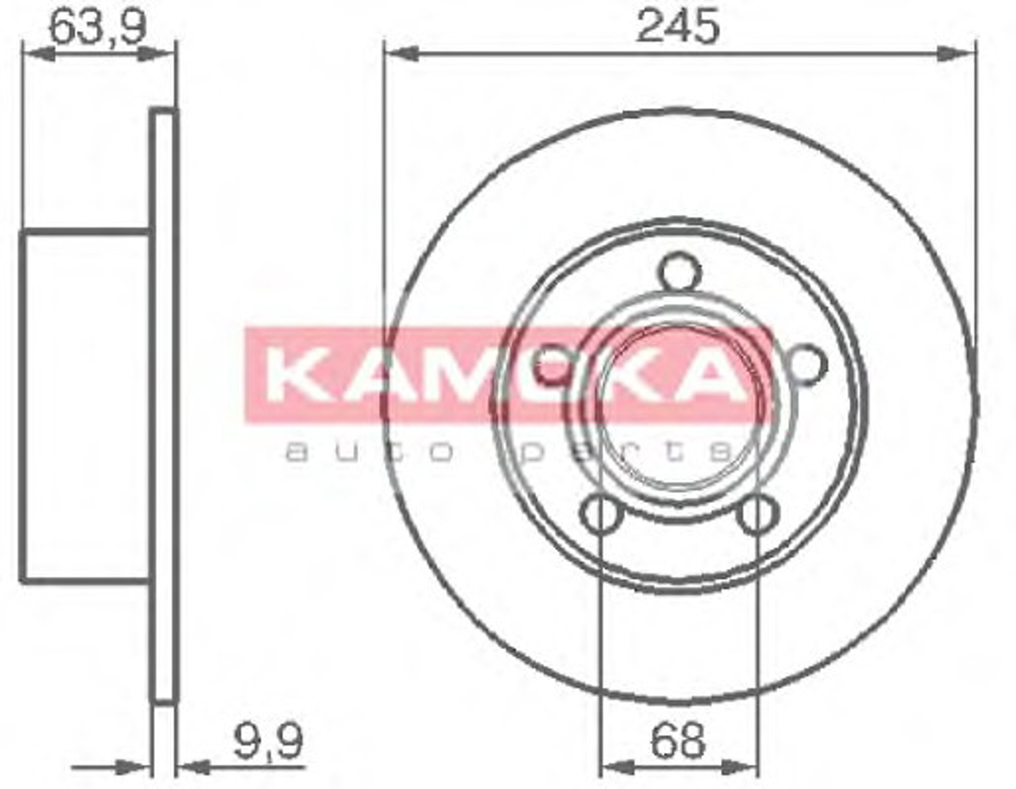 Диск тормозной KAMOKA 103642