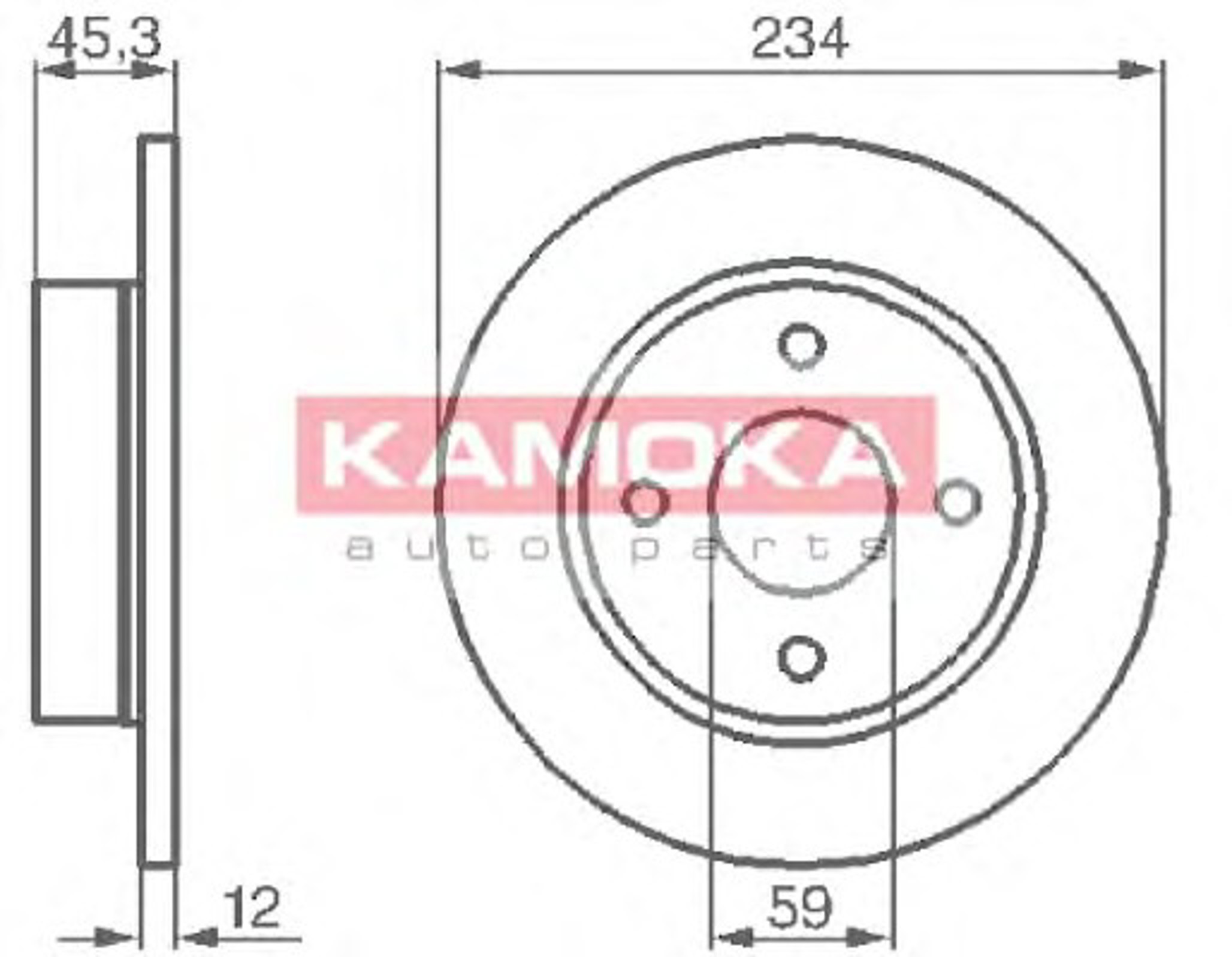 Диск тормозной KAMOKA 103884