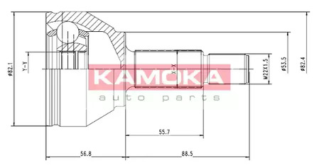 Шарнирный комплект приводной вал KAMOKA 7092