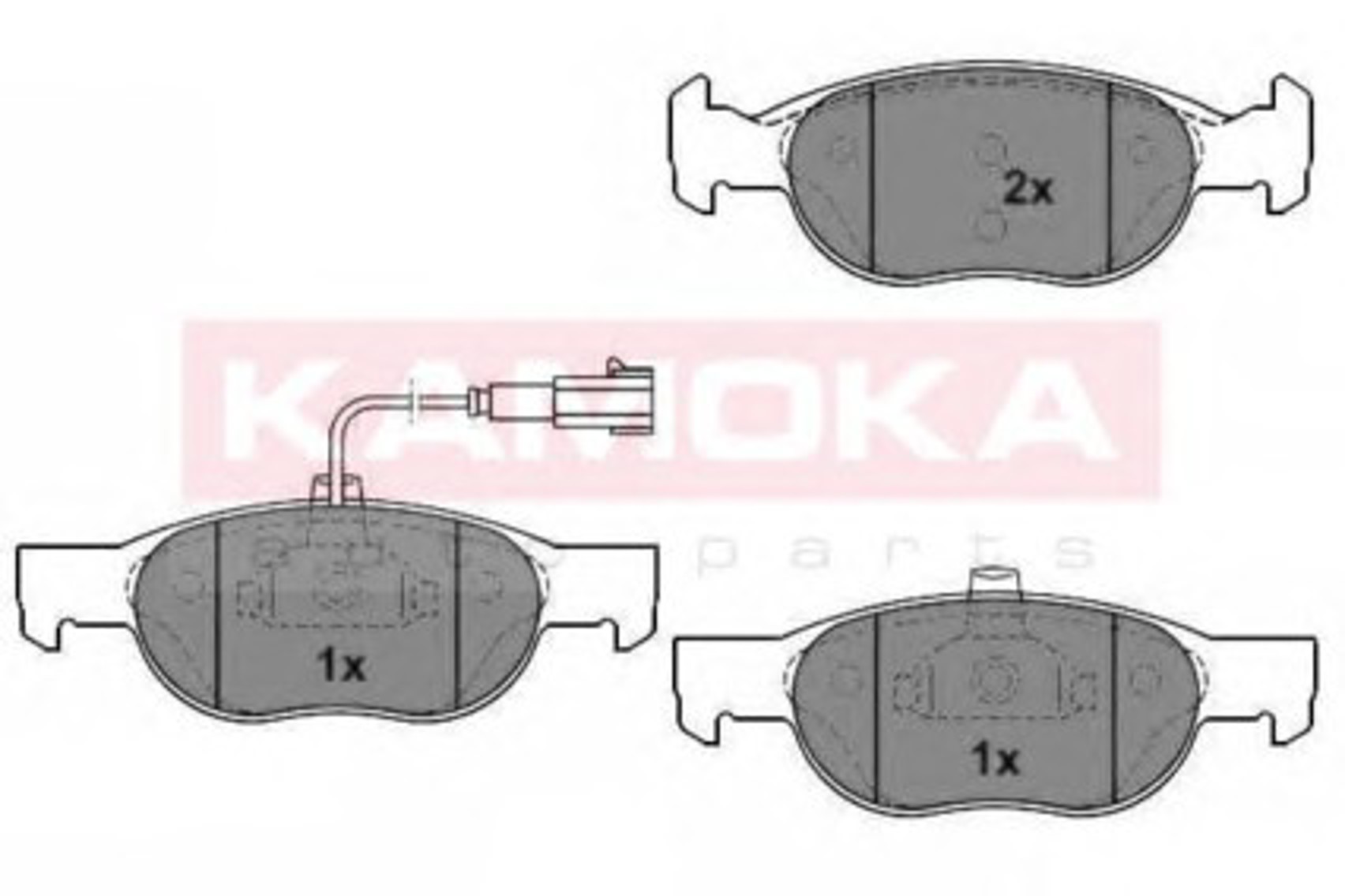 Комплект тормозных колодок дисковый тормоз KAMOKA JQ1012080
