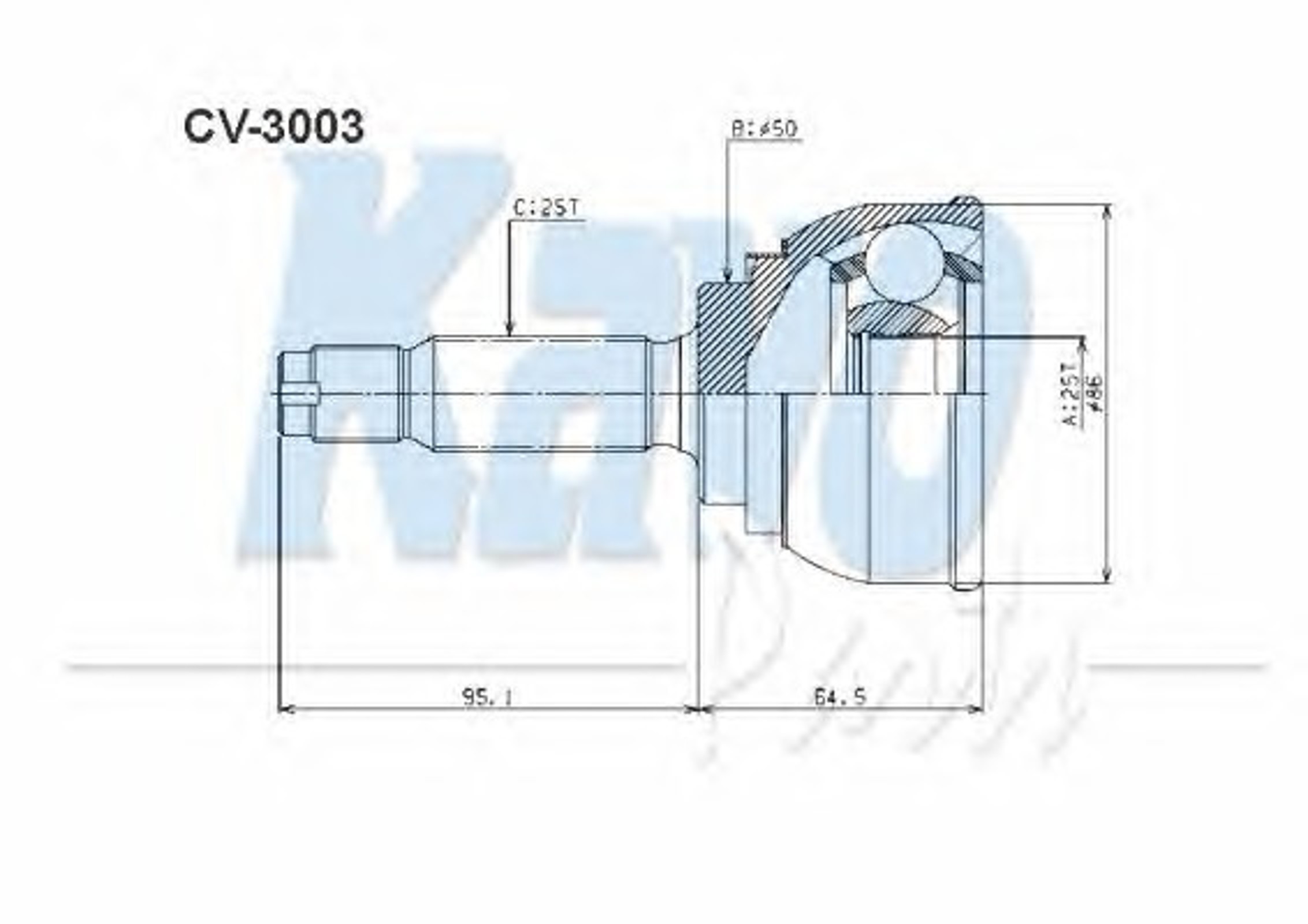 Шрус KAVO PARTS CV-3003