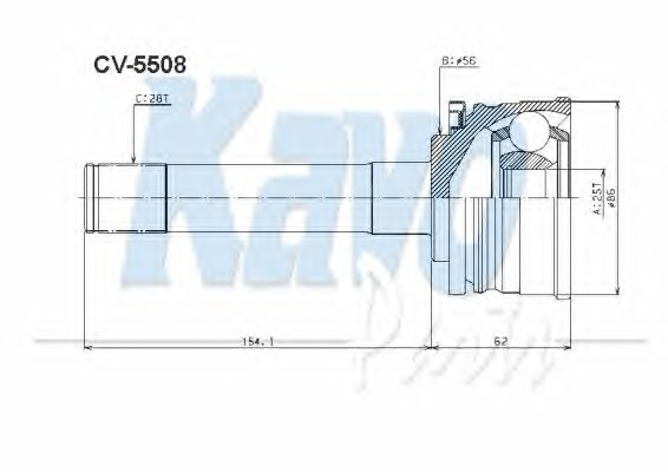Шрус KAVO PARTS CV-5508