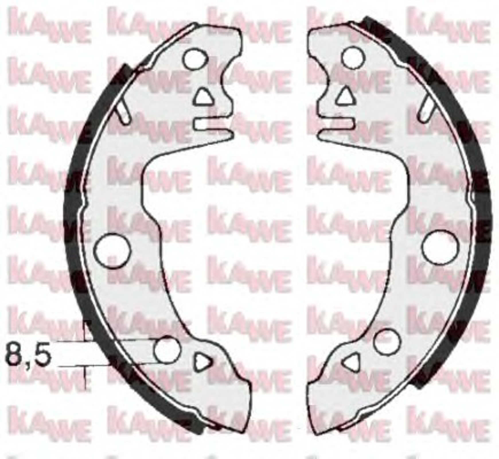 Колодки тормозные барабанные KAWE 00510