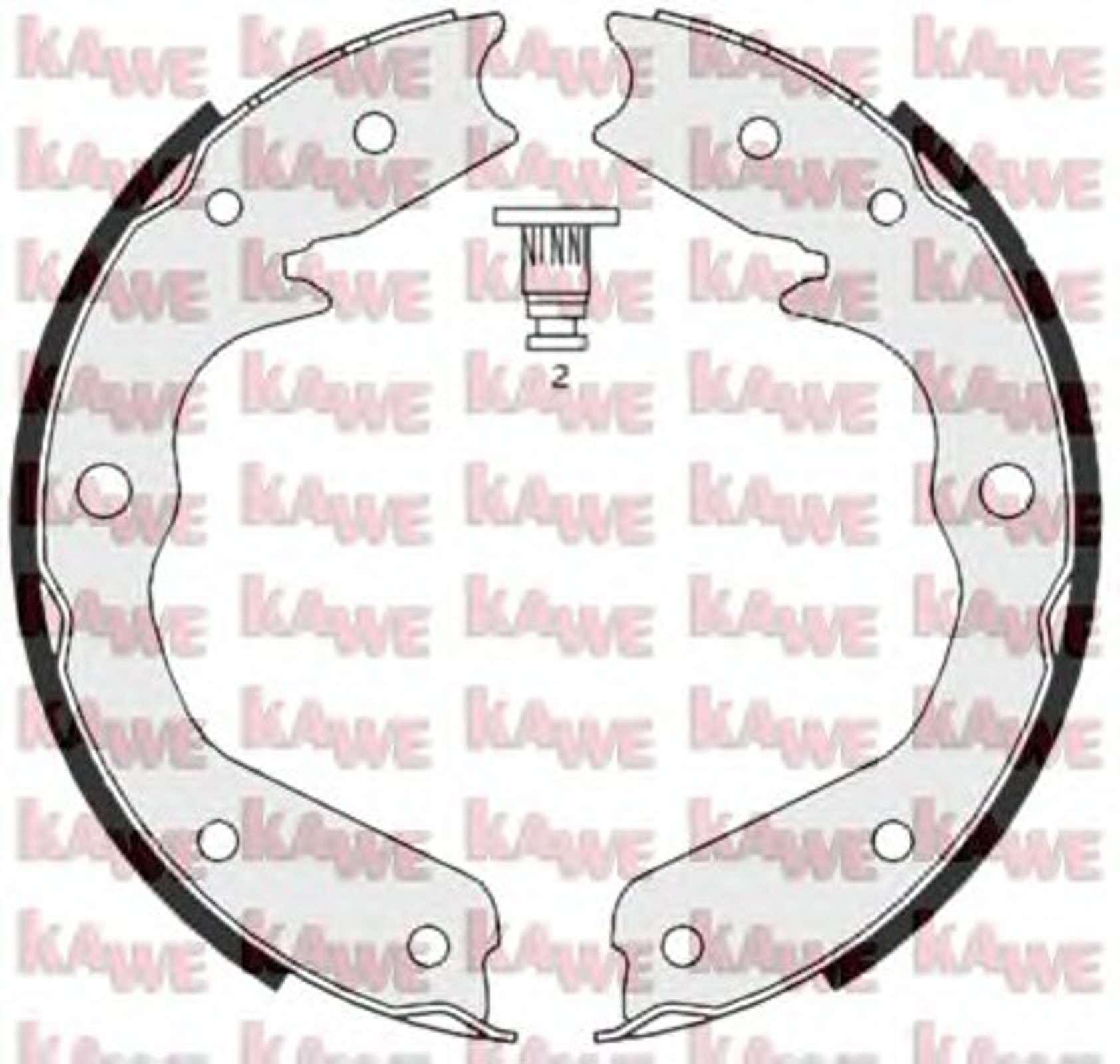 Колодки тормозные барабанные KAWE 08970