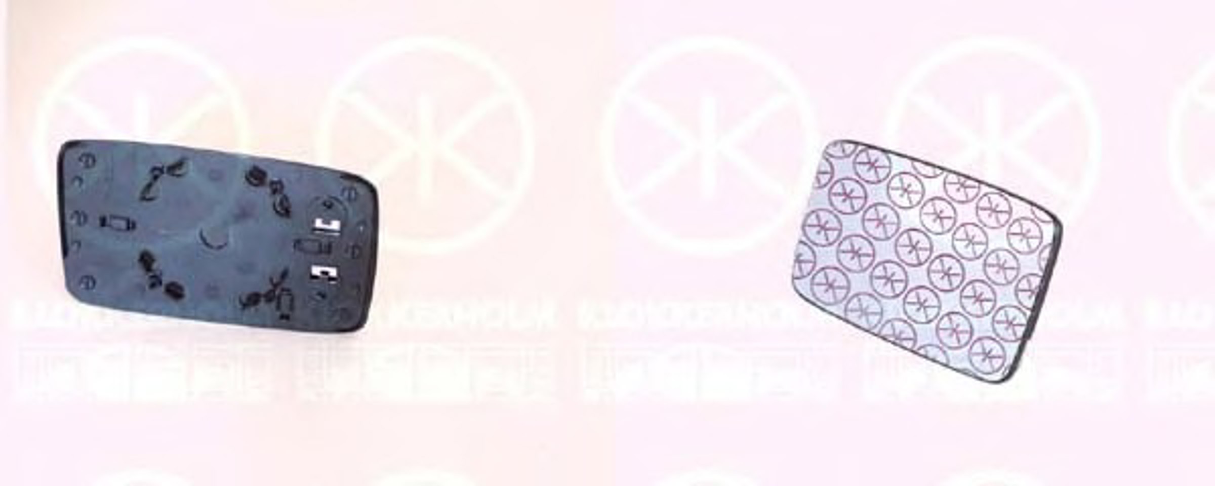 Зеркальное стекло наружное зеркало KLOKKERHOLM 95221061