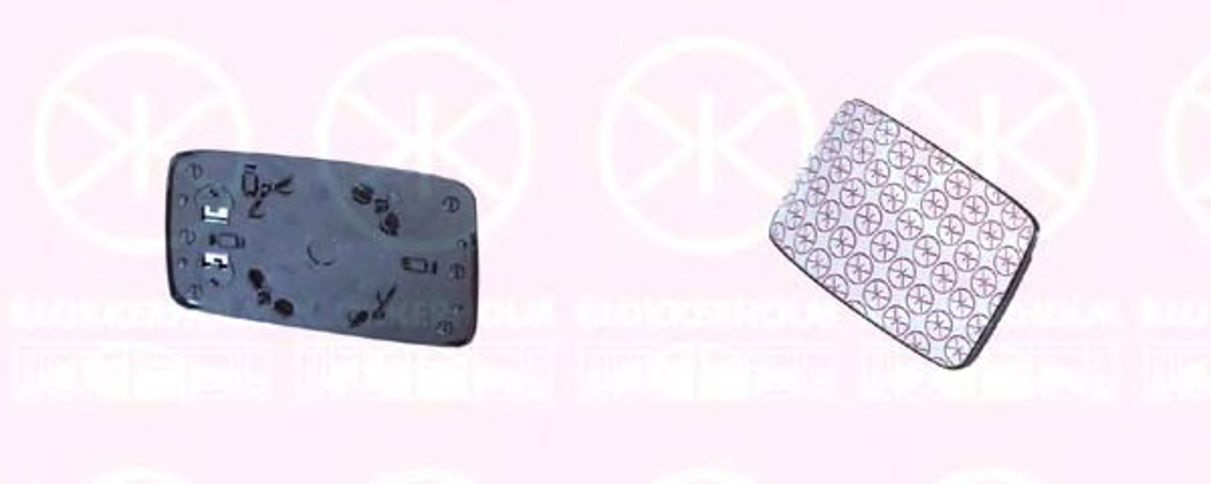 Зеркальное стекло наружное зеркало KLOKKERHOLM 95221063