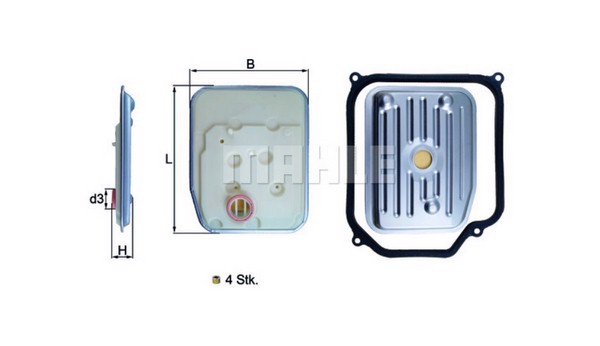 Фильтр акпп MAHLE/KNECHT HX147KIT1