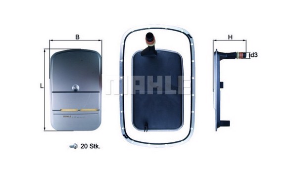 Гидрофильтр автоматической коробки передач MAHLE/KNECHT HX159KIT