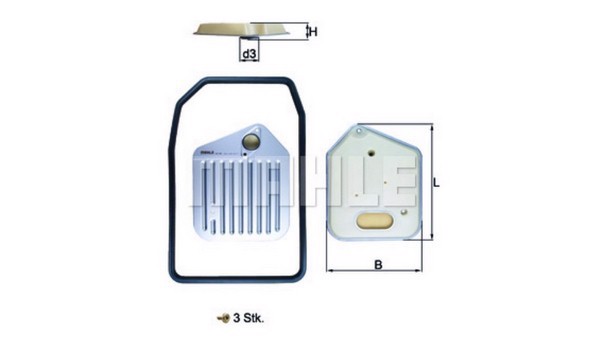 Фильтр акпп MAHLE/KNECHT HX163KIT