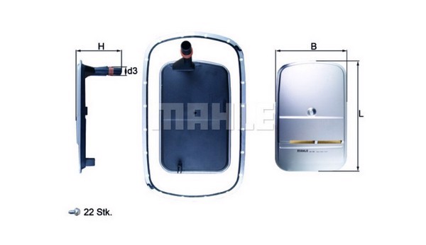 Фильтр акпп MAHLE/KNECHT HX165KIT