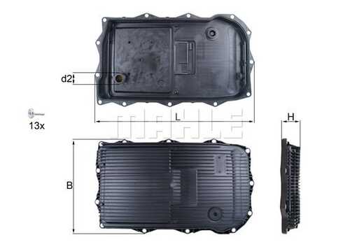 Масляный поддон автоматической коробки передач MAHLE/KNECHT HX184KIT