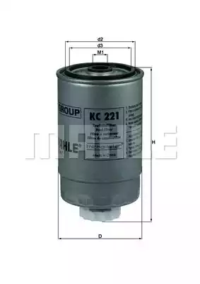 Топливный фильтр MAHLE/KNECHT KC221
