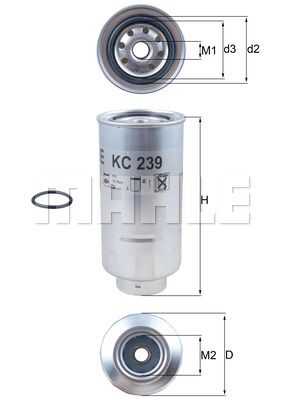 Фильтр топливный MAHLE/KNECHT KC239D