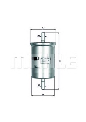 Фильтр топливный MAHLE/KNECHT KL165/1