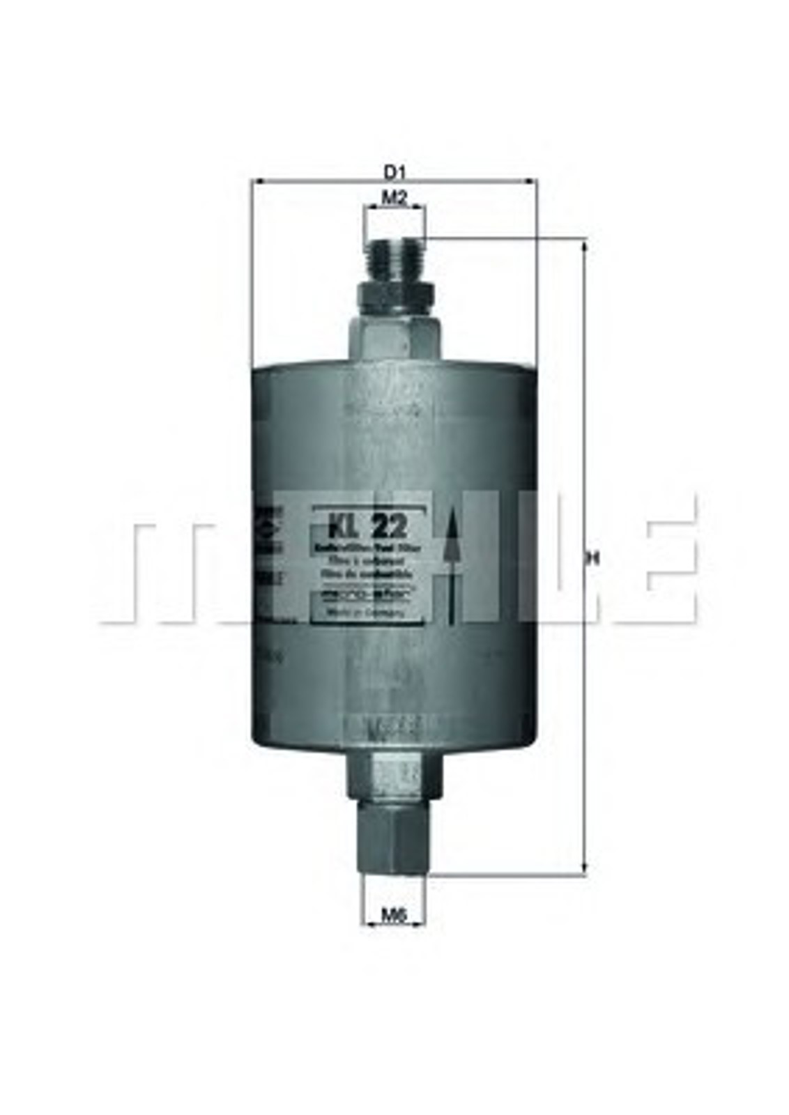 Фильтр топливный MAHLE/KNECHT KL22