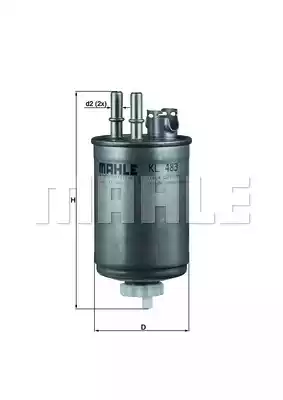 Топливный фильтр MAHLE/KNECHT KL483