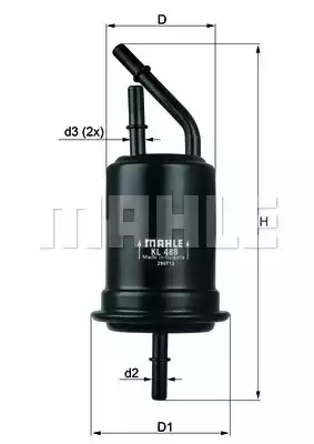 Топливный фильтр MAHLE/KNECHT KL488