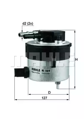 Топливный фильтр MAHLE/KNECHT KL569