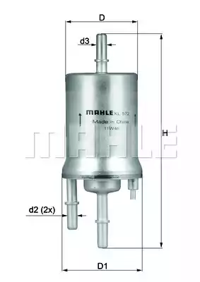 Топливный фильтр MAHLE/KNECHT KL572