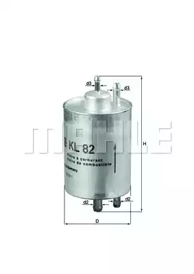 Топливный фильтр MAHLE/KNECHT KL82