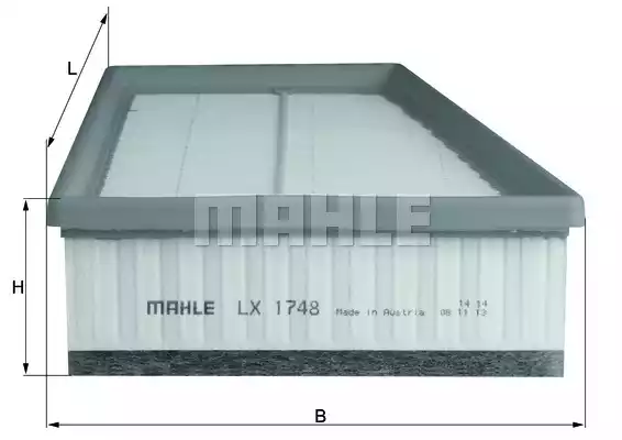 Воздушный фильтр MAHLE/KNECHT LX1748