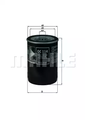 Масляный фильтр MAHLE/KNECHT OC114