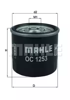 Масляный фильтр MAHLE/KNECHT OC1253