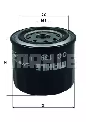 Масляный фильтр MAHLE/KNECHT OC139