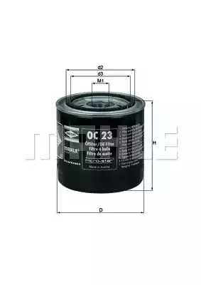 Масляный фильтр MAHLE/KNECHT OC23