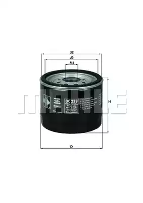 Масляный фильтр MAHLE/KNECHT OC239
