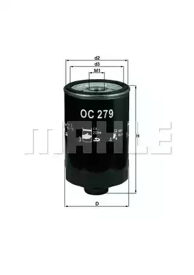 Масляный фильтр MAHLE/KNECHT OC279