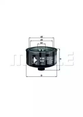 Масляный фильтр MAHLE/KNECHT OC404