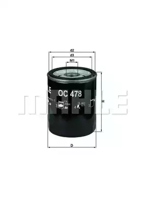 Масляный фильтр MAHLE/KNECHT OC478