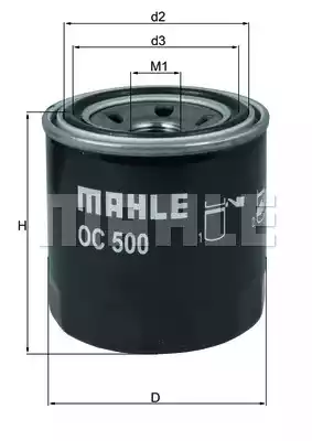Масляный фильтр MAHLE/KNECHT OC500