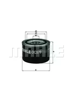Масляный фильтр MAHLE/KNECHT OC570