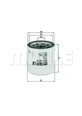 Масляный фильтр MAHLE/KNECHT OC614