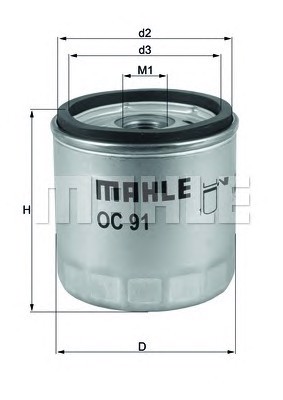 Масляный фильтр MAHLE/KNECHT OC91D