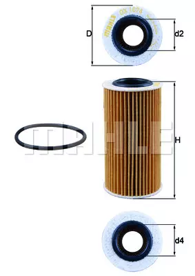 Масляный фильтр MAHLE/KNECHT OX1076D