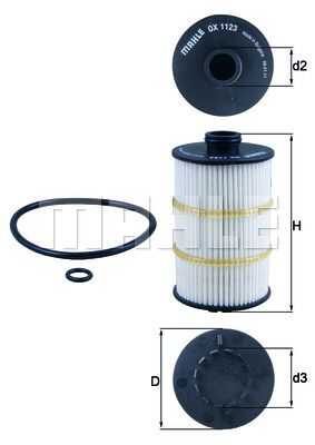Масляный фильтр MAHLE/KNECHT OX1123D