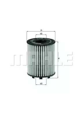 Масляный фильтр MAHLE/KNECHT OX371D