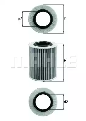 Масляный фильтр MAHLE/KNECHT OX825D