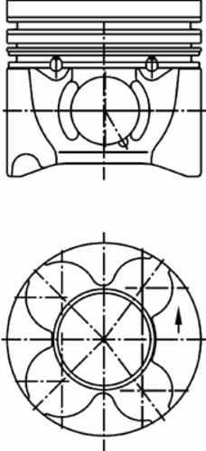 Поршень KOLBENSCHMIDT 40 406 600