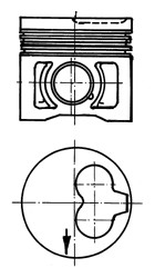 Поршень d79.5 x 1.75 x 2 x 3 +0.25 KOLBENSCHMIDT 91 386 610